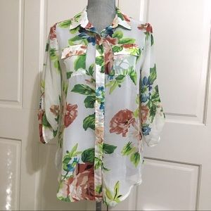 Floral Button Up Top